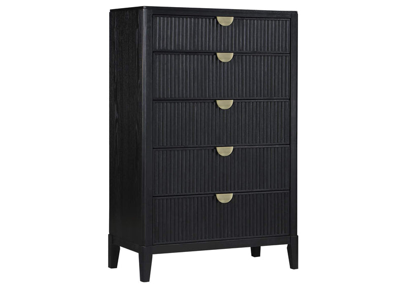 224715 Brookmead 5-drawer Bedroom Chest Black