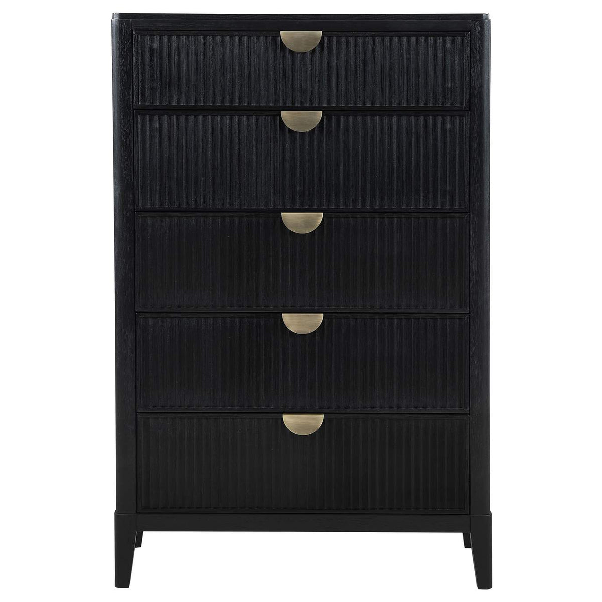 224715 Brookmead 5-drawer Bedroom Chest Black