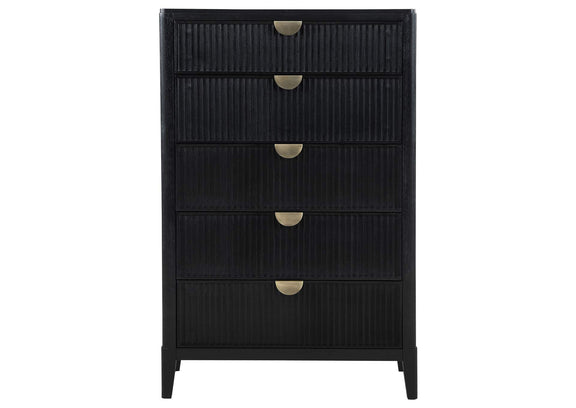 224715 Brookmead 5-drawer Bedroom Chest Black