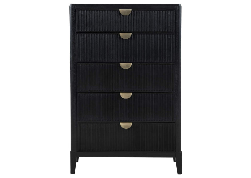 224715 Brookmead 5-drawer Bedroom Chest Black