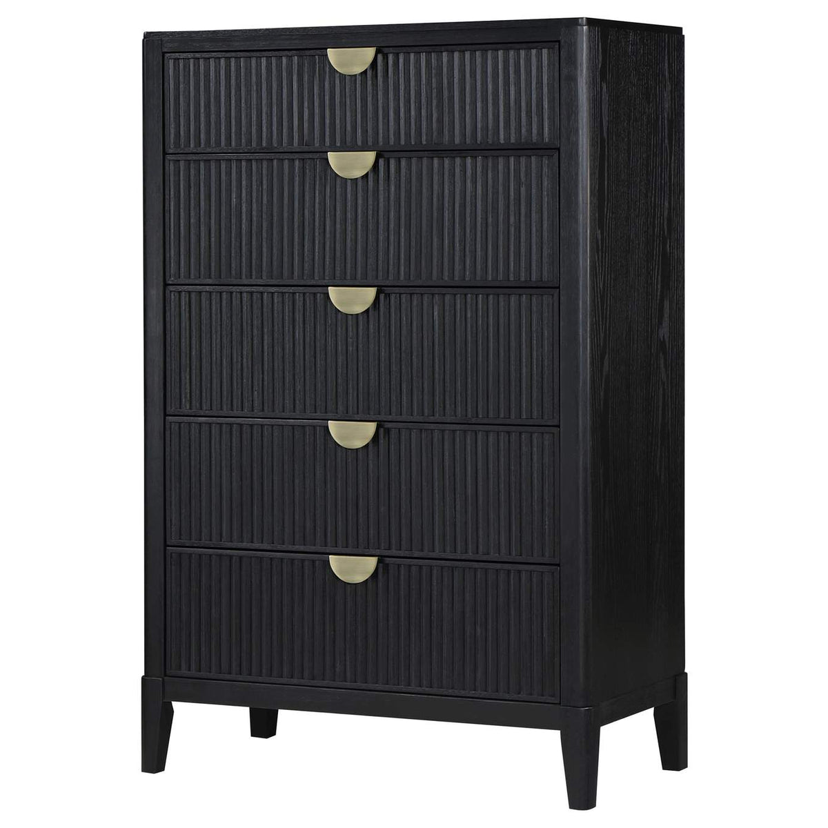 224715 Brookmead 5-drawer Bedroom Chest Black
