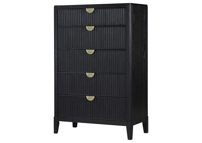 224715 Brookmead 5-drawer Bedroom Chest Black