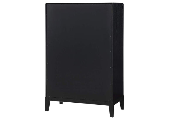 224715 Brookmead 5-drawer Bedroom Chest Black