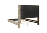 224731KE Lucia 61-inch Upholstered Eastern King Wingback Bed Beige