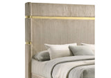 224731KE Lucia 61-inch Upholstered Eastern King Wingback Bed Beige