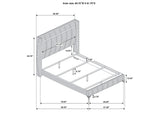 224731Q-S4 Lucia 4-piece Queen Bedroom Set Beige and White