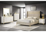 Lucia 5-piece Queen Bedroom Set Beige and White