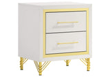 224732 Lucia 2-drawer Nightstand Bedside Table White