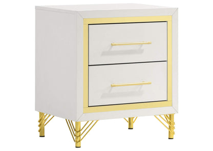 224732 Lucia 2-drawer Nightstand Bedside Table White