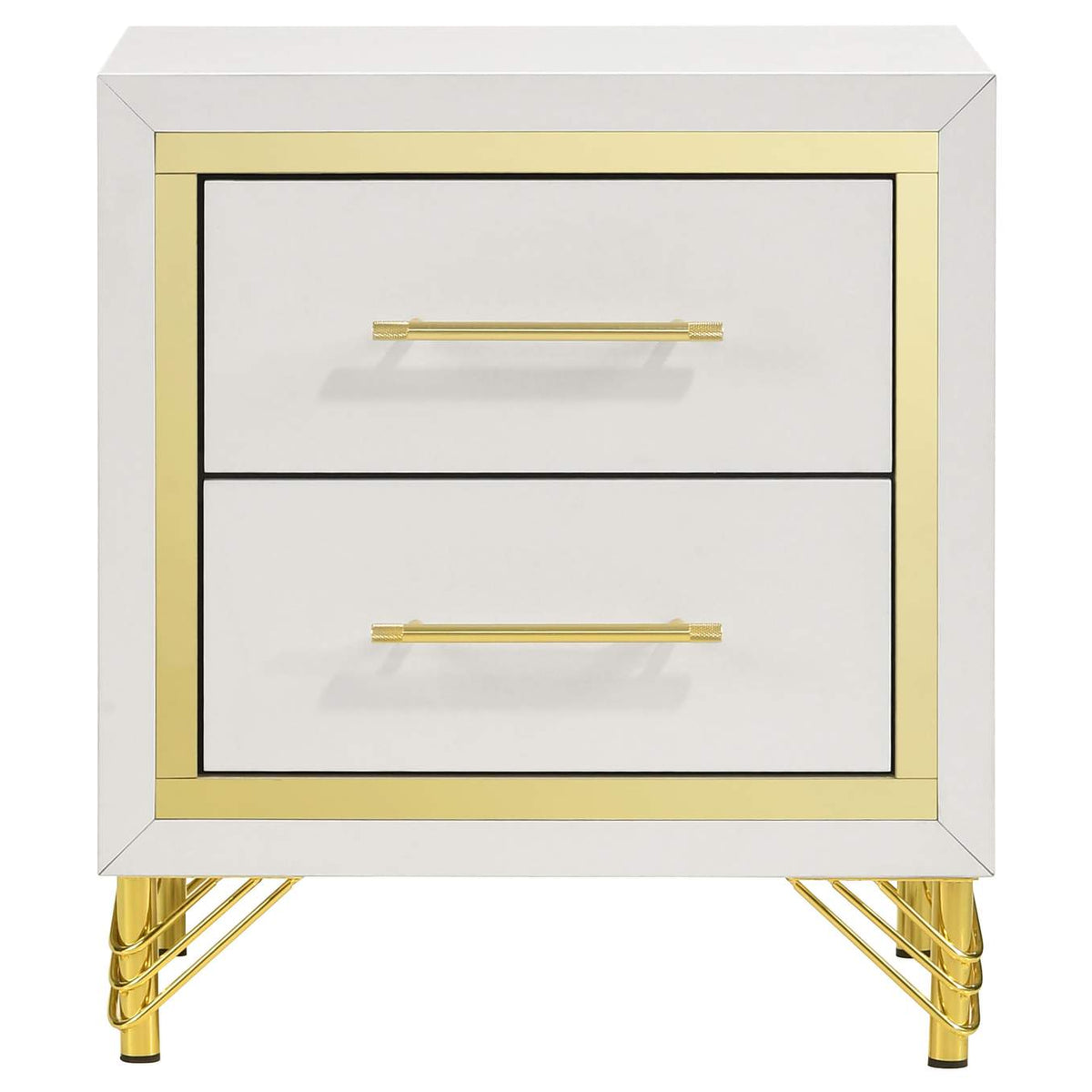 224732 Lucia 2-drawer Nightstand Bedside Table White