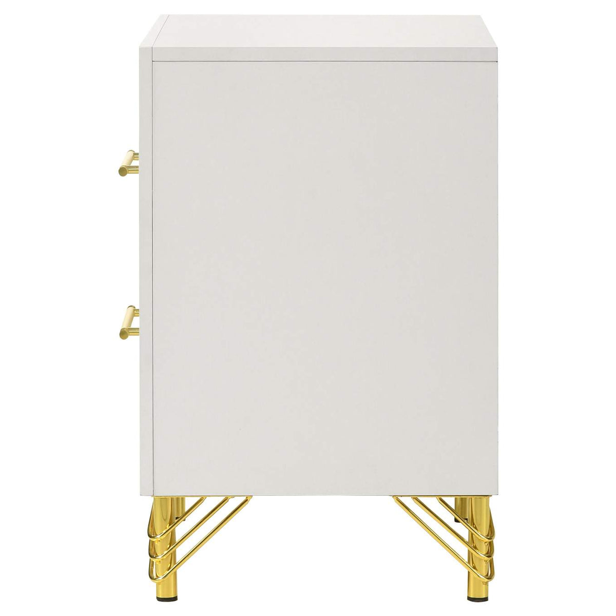 224732 Lucia 2-drawer Nightstand Bedside Table White