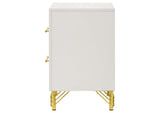 224732 Lucia 2-drawer Nightstand Bedside Table White
