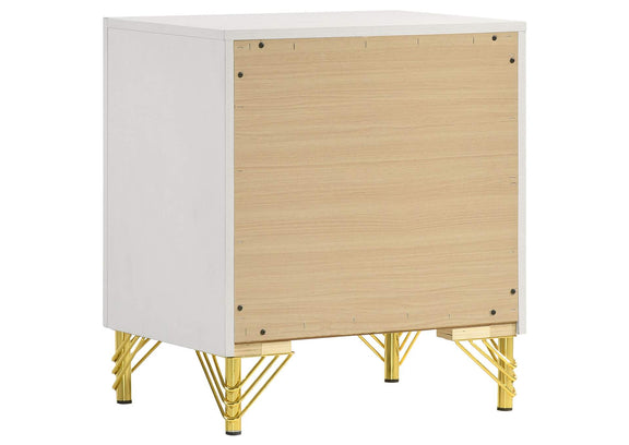224732 Lucia 2-drawer Nightstand Bedside Table White
