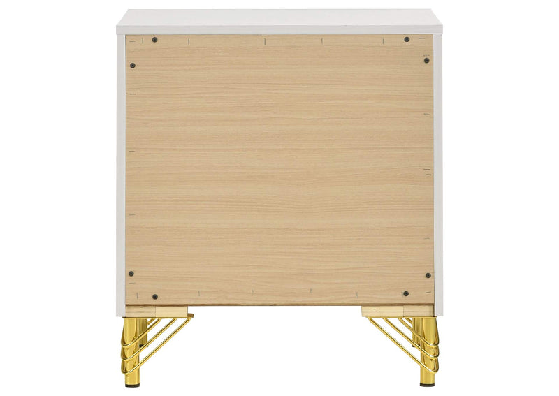 224732 Lucia 2-drawer Nightstand Bedside Table White
