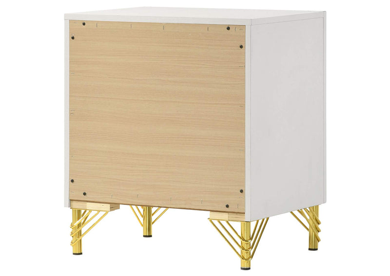 224732 Lucia 2-drawer Nightstand Bedside Table White