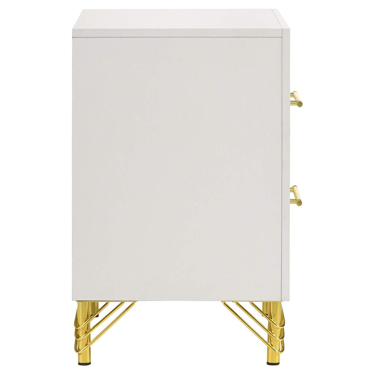 224732 Lucia 2-drawer Nightstand Bedside Table White