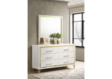224733M Lucia 6-drawer Dresser with Mirror White