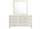 224733M Lucia 6-drawer Dresser with Mirror White