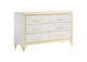 224733 Lucia 6-drawer Dresser Cabinet White