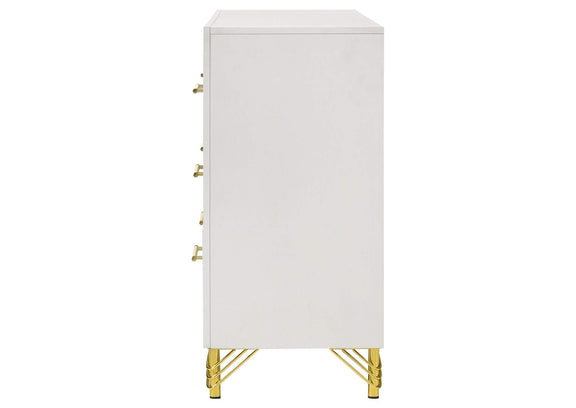 224733 Lucia 6-drawer Dresser Cabinet White
