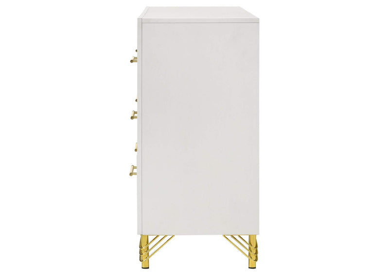 224733 Lucia 6-drawer Dresser Cabinet White