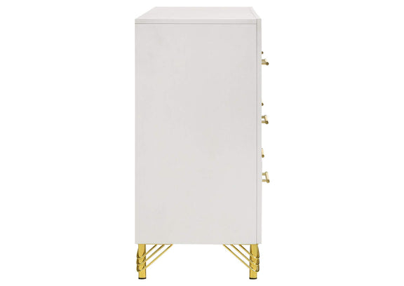 224733 Lucia 6-drawer Dresser Cabinet White