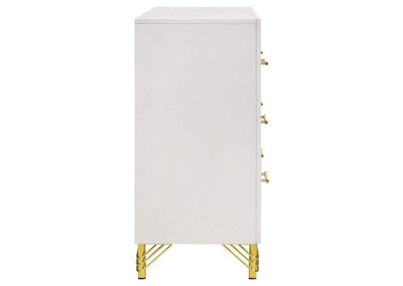 224733 Lucia 6-drawer Dresser Cabinet White
