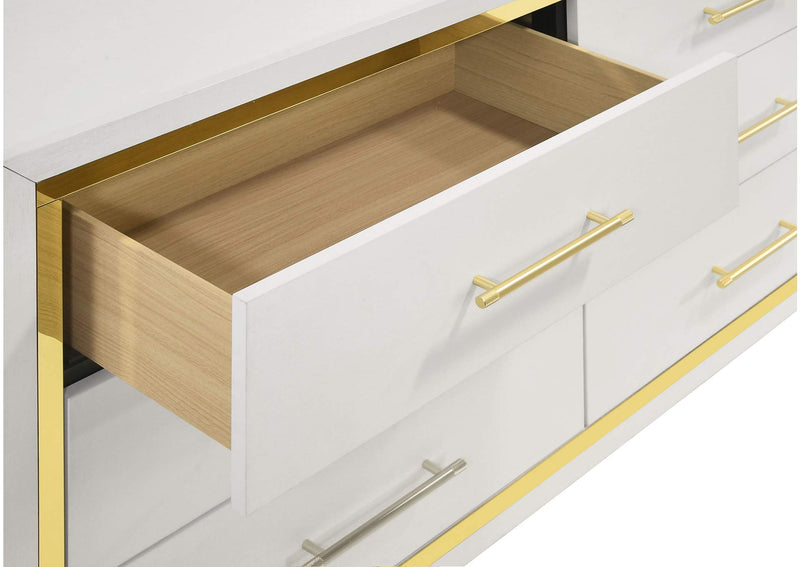 224733 Lucia 6-drawer Dresser Cabinet White