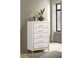 224735 Lucia 5-drawer Bedroom Chest of Drawers White