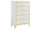 224735 Lucia 5-drawer Bedroom Chest of Drawers White
