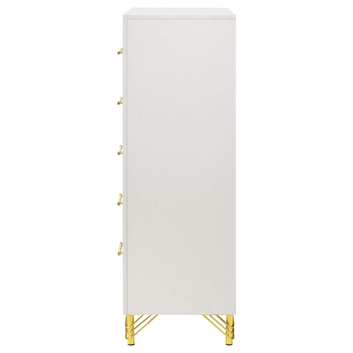 224735 Lucia 5-drawer Bedroom Chest of Drawers White