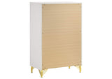 224735 Lucia 5-drawer Bedroom Chest of Drawers White