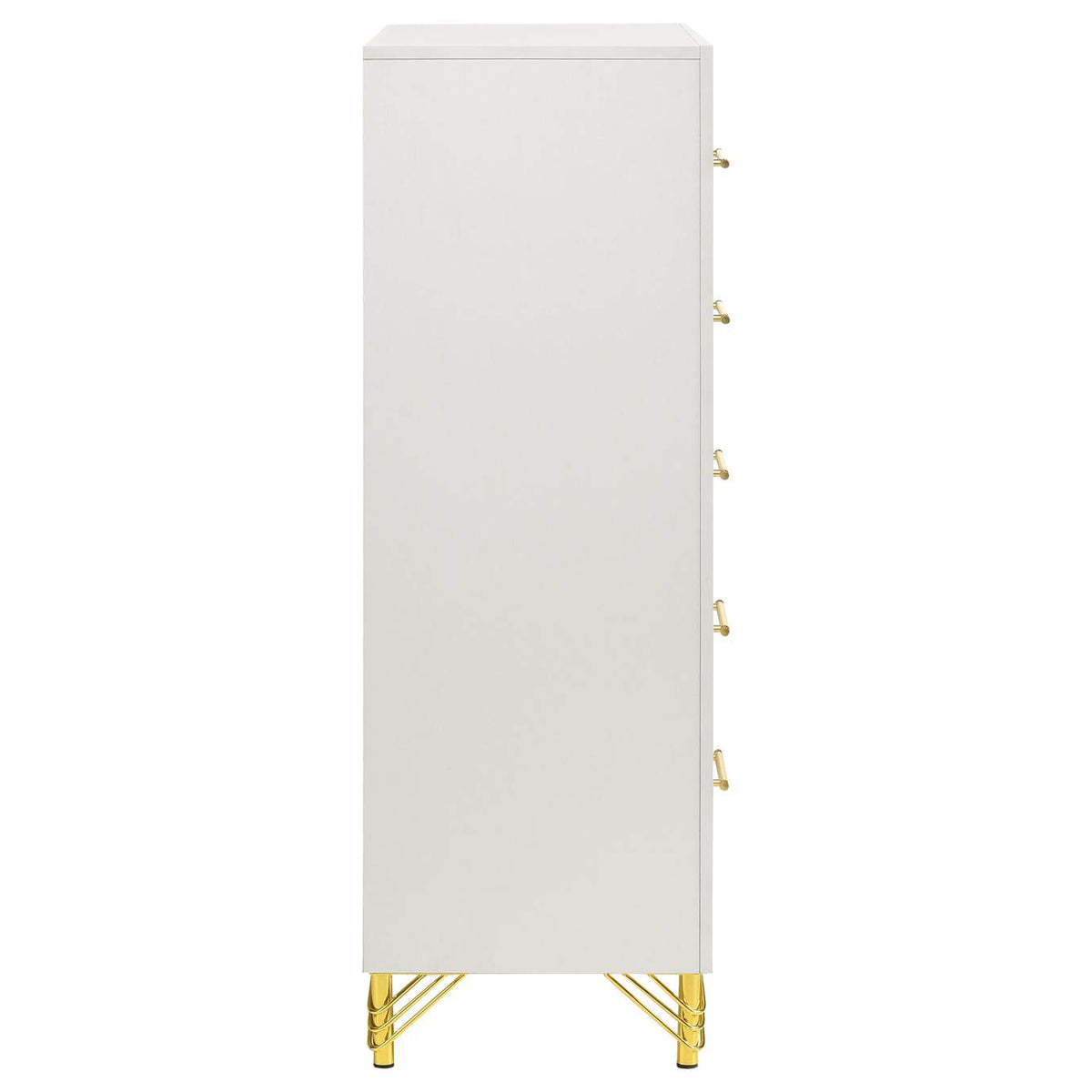 224735 Lucia 5-drawer Bedroom Chest of Drawers White