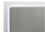 224771KW Caraway Wood California King LED Panel Bed White