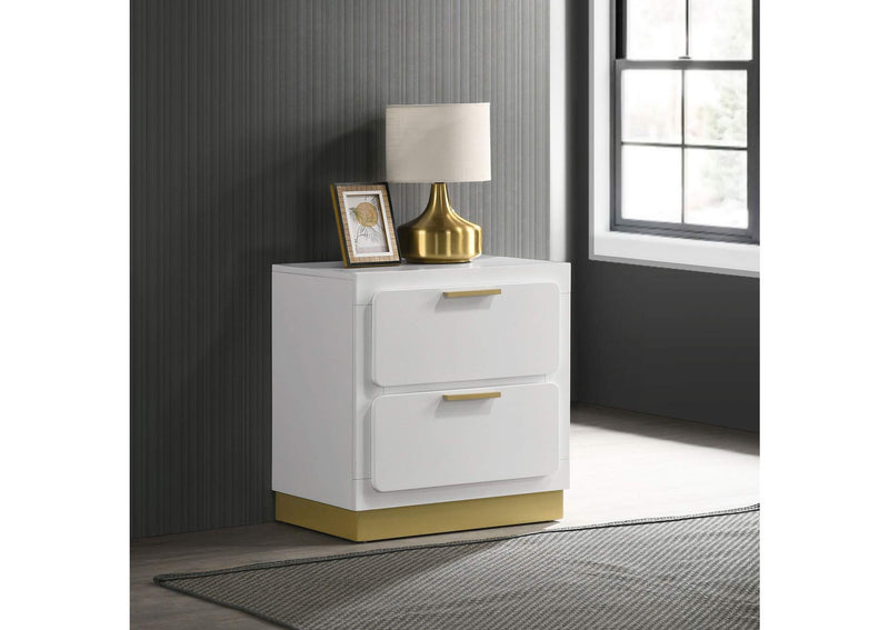 224772 Caraway 2-drawer Nightstand White