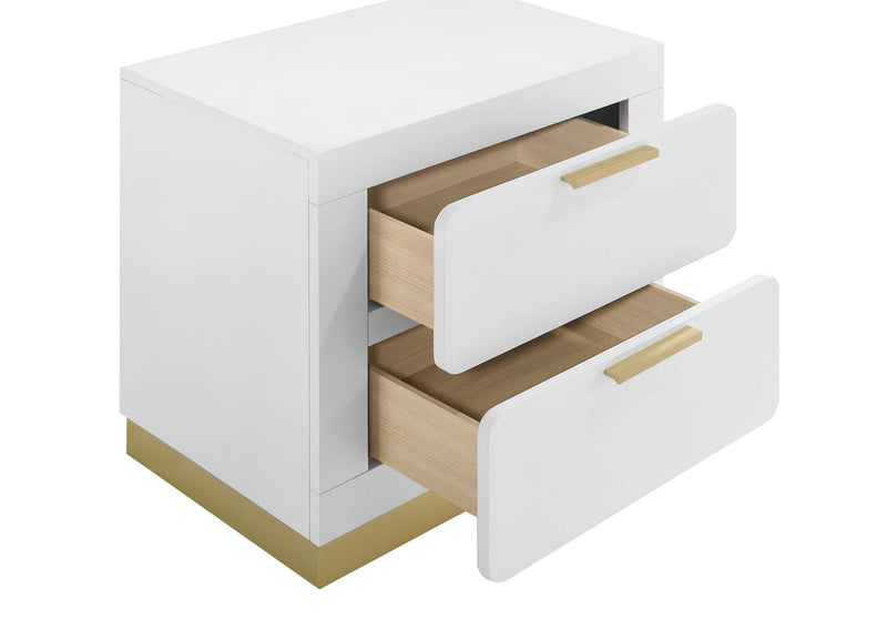 224772 Caraway 2-drawer Nightstand White