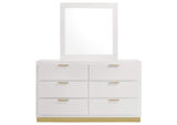 224773M Caraway 6-drawer Dresser with Mirror White