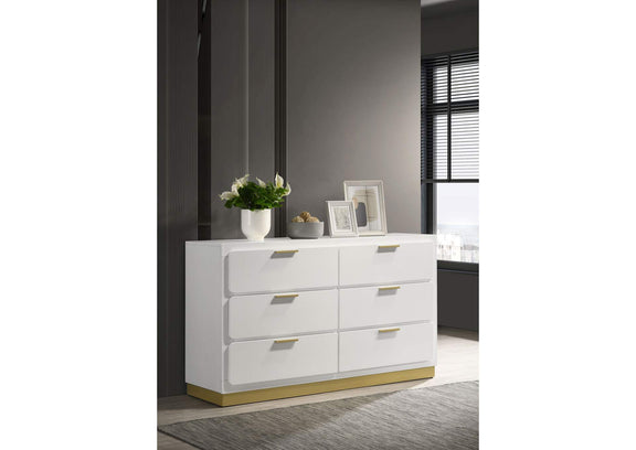 224773 Caraway 6-drawer Dresser White
