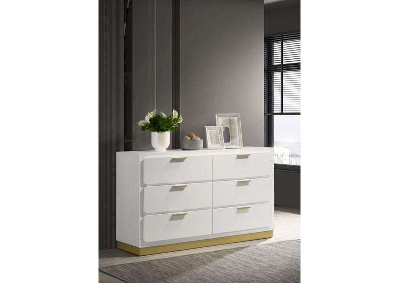 224773 Caraway 6-drawer Dresser White