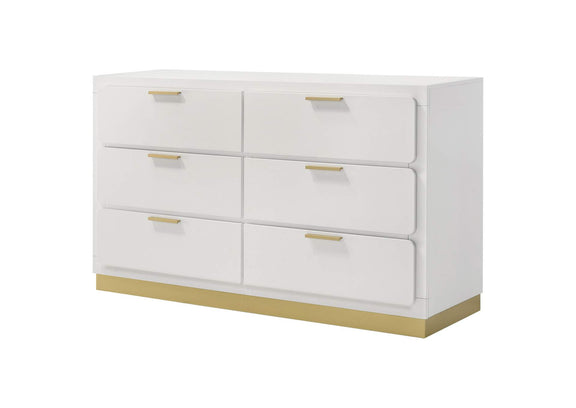 224773 Caraway 6-drawer Dresser White