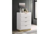 224775 Caraway 4-drawer Bedroom Chest White