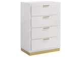 224775 Caraway 4-drawer Bedroom Chest White