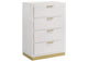 224775 Caraway 4-drawer Bedroom Chest White