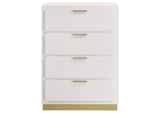 224775 Caraway 4-drawer Bedroom Chest White