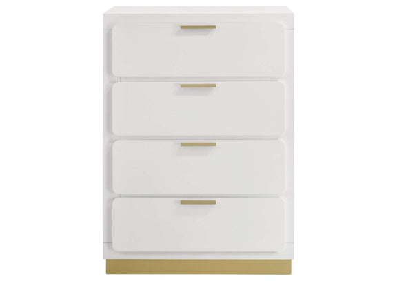 224775 Caraway 4-drawer Bedroom Chest White