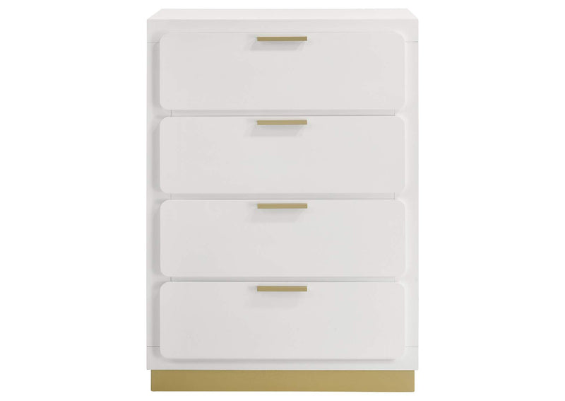 224775 Caraway 4-drawer Bedroom Chest White