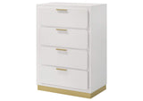 224775 Caraway 4-drawer Bedroom Chest White