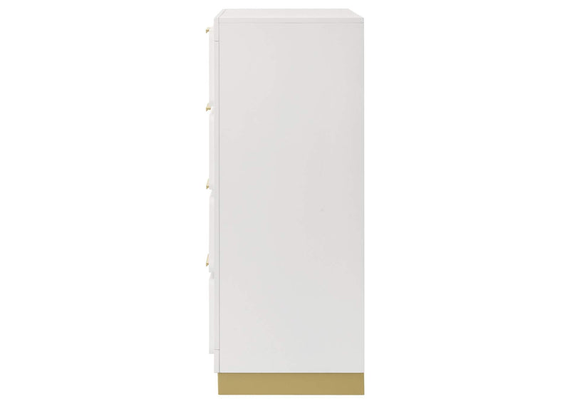 224775 Caraway 4-drawer Bedroom Chest White