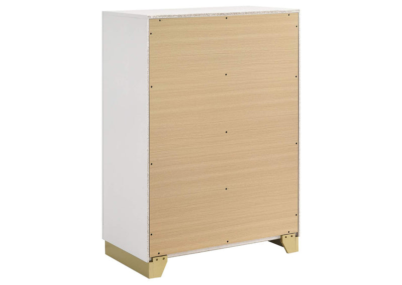 224775 Caraway 4-drawer Bedroom Chest White