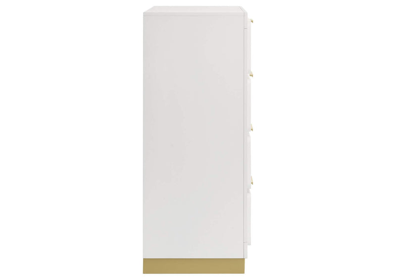 224775 Caraway 4-drawer Bedroom Chest White
